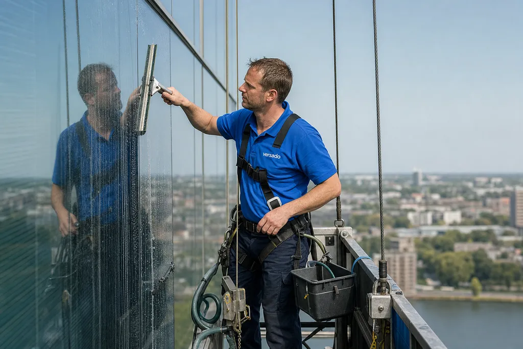 Glazenwasser regio Eindhoven aan het werk bij Versado in Eindhoven