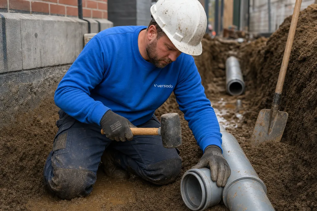 Grondwerker regio Zuid-Limburg aan het werk bij Versado in Zuid-Limburg