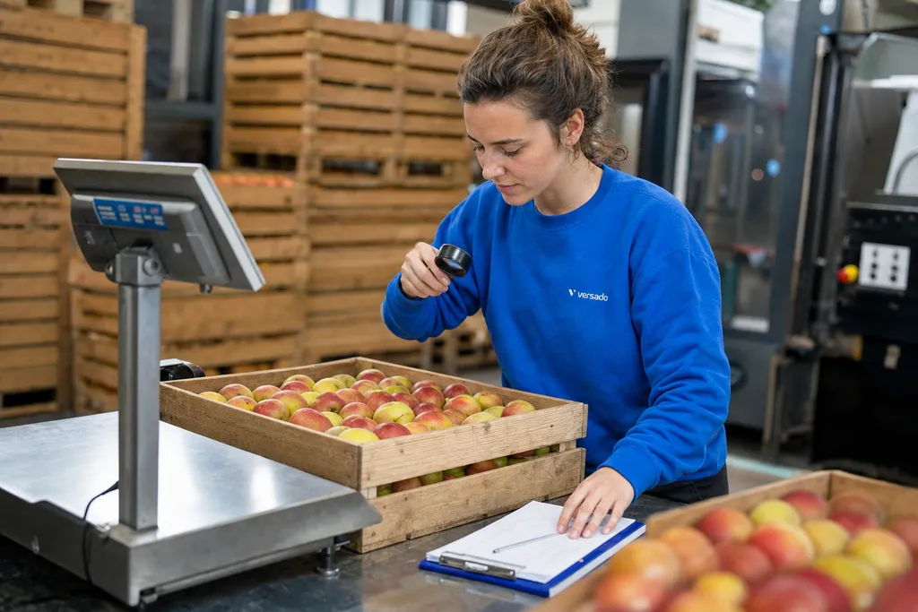 Keurmeester AGF - Regio Venlo aan het werk bij Versado in Venlo