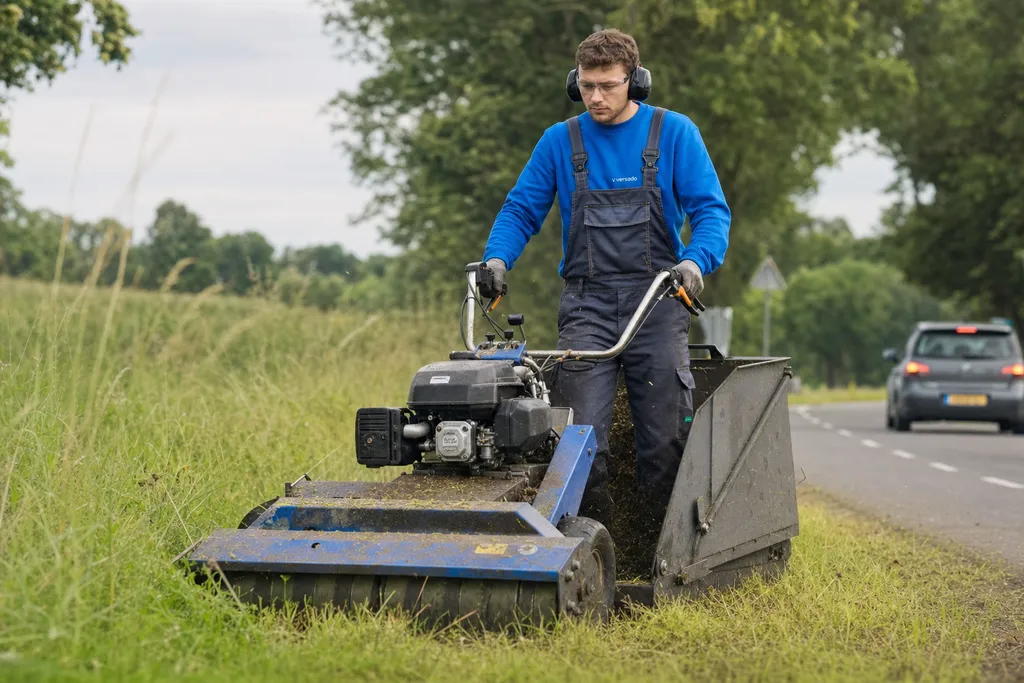 Maaimachinist regio Sittard aan het werk bij Versado in Sittard