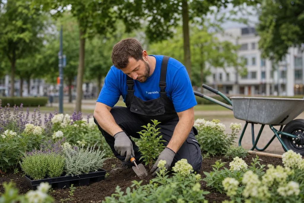 Medewerker Groenvoorziening aan het werk bij Versado in Echt