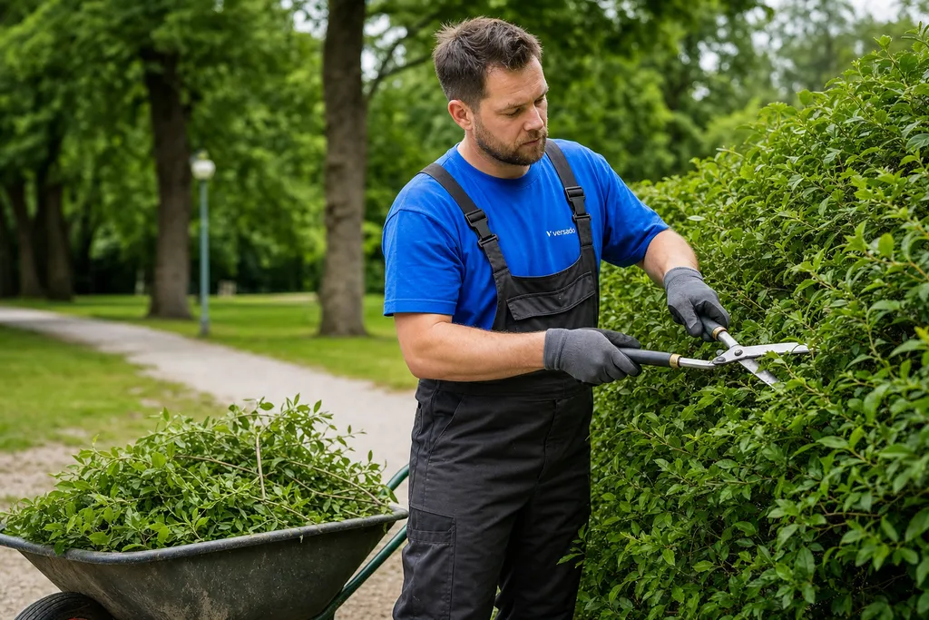 Medewerker groenvoorziening aan het werk bij Versado in Horst
