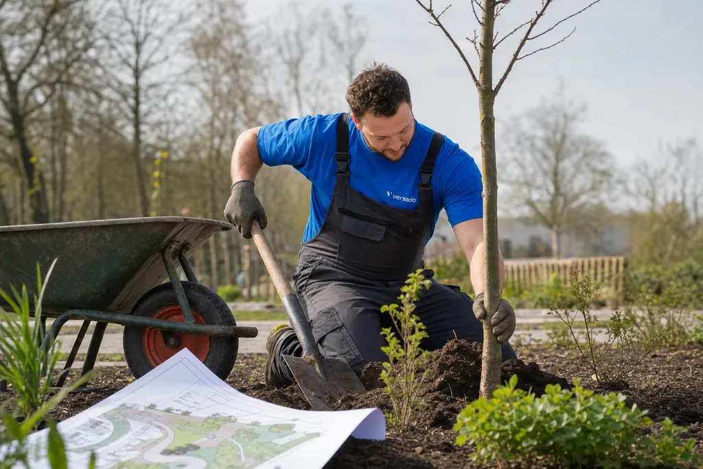 Meewerkend voorman groenvoorziening regio Sittard aan het werk bij Versado in Sittard