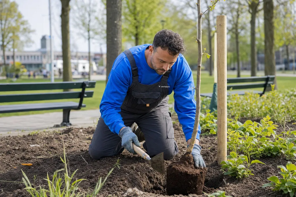 Meewerkend voorman groenvoorziening regio Venlo aan het werk bij Versado in Venlo