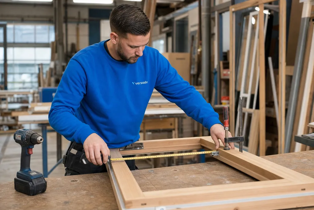 Monteur Kozijnen Meijel aan het werk bij Versado in Meijel