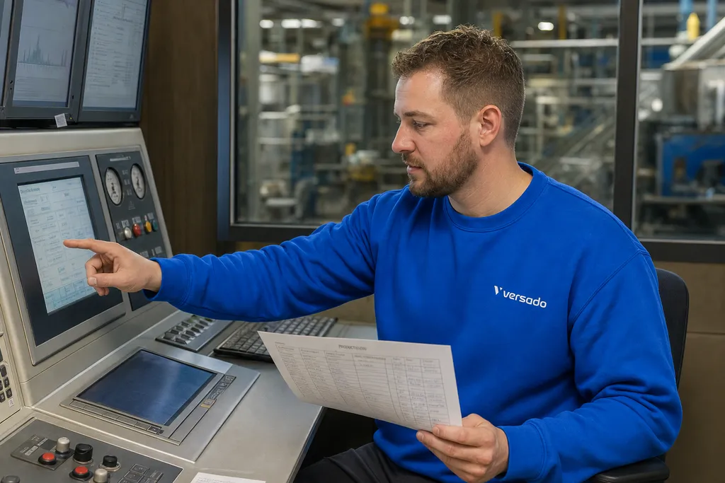 Operator aan het werk bij Versado in Tegelen