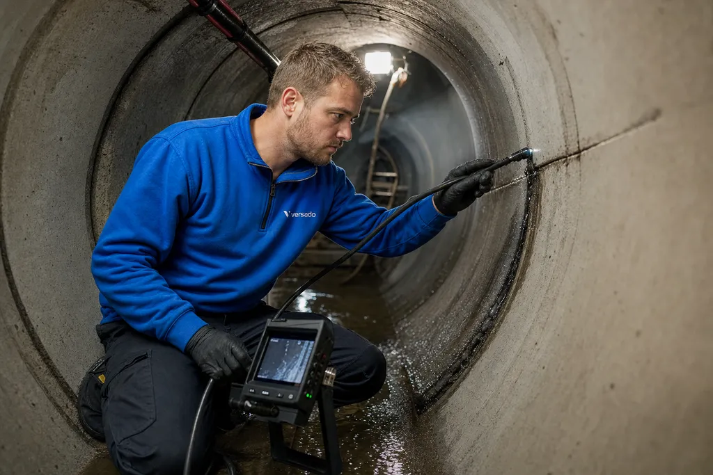Rioolmonteur aan het werk bij Versado in VENLO