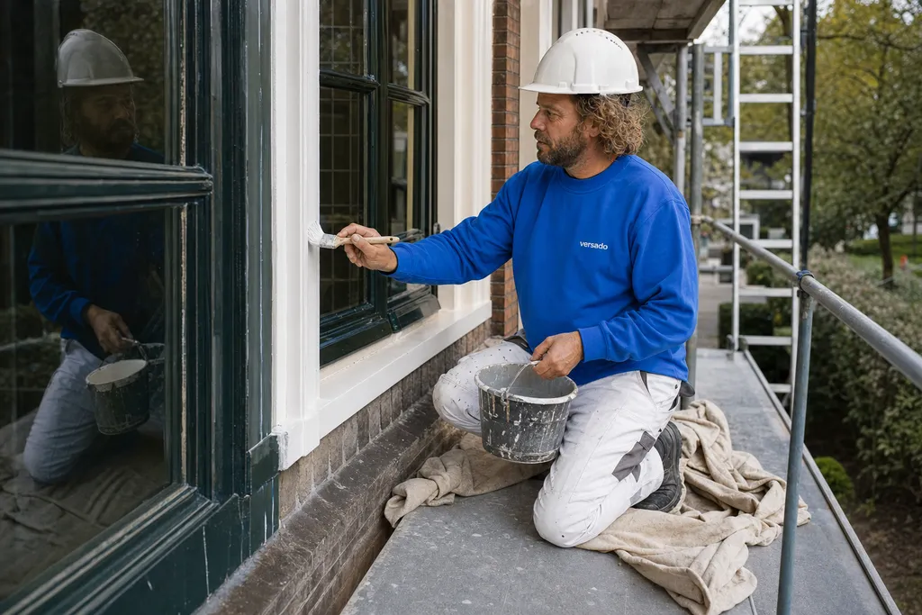 Schilder aan het werk bij Versado in 's-Hertogenbosch